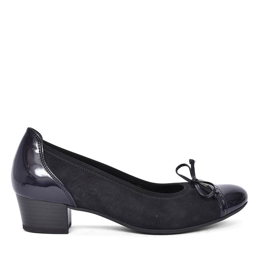 203 Bow Court Shoe For Ladies In Navy