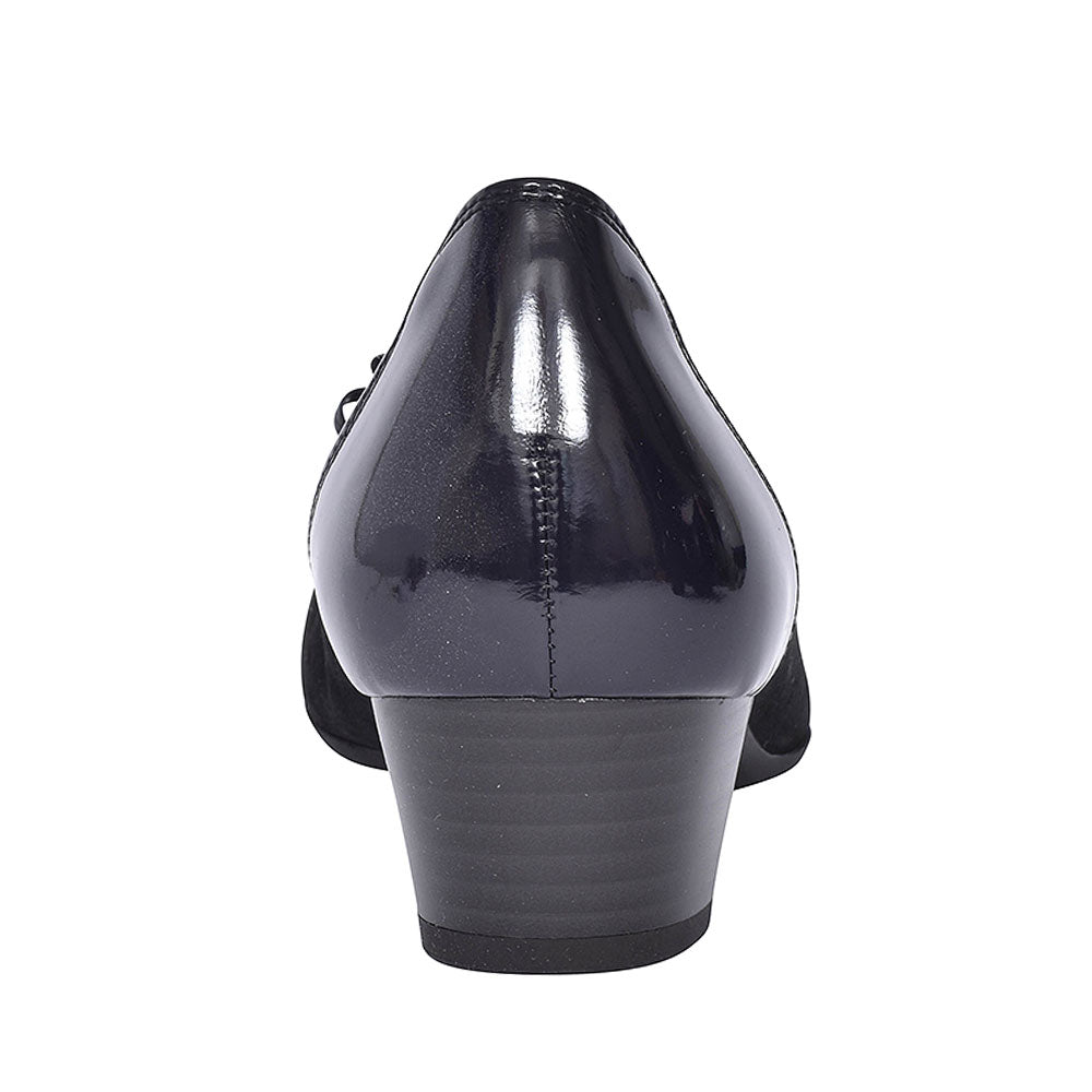 203 Bow Court Shoe For Ladies In Navy