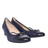 203 Bow Court Shoe For Ladies In Blue