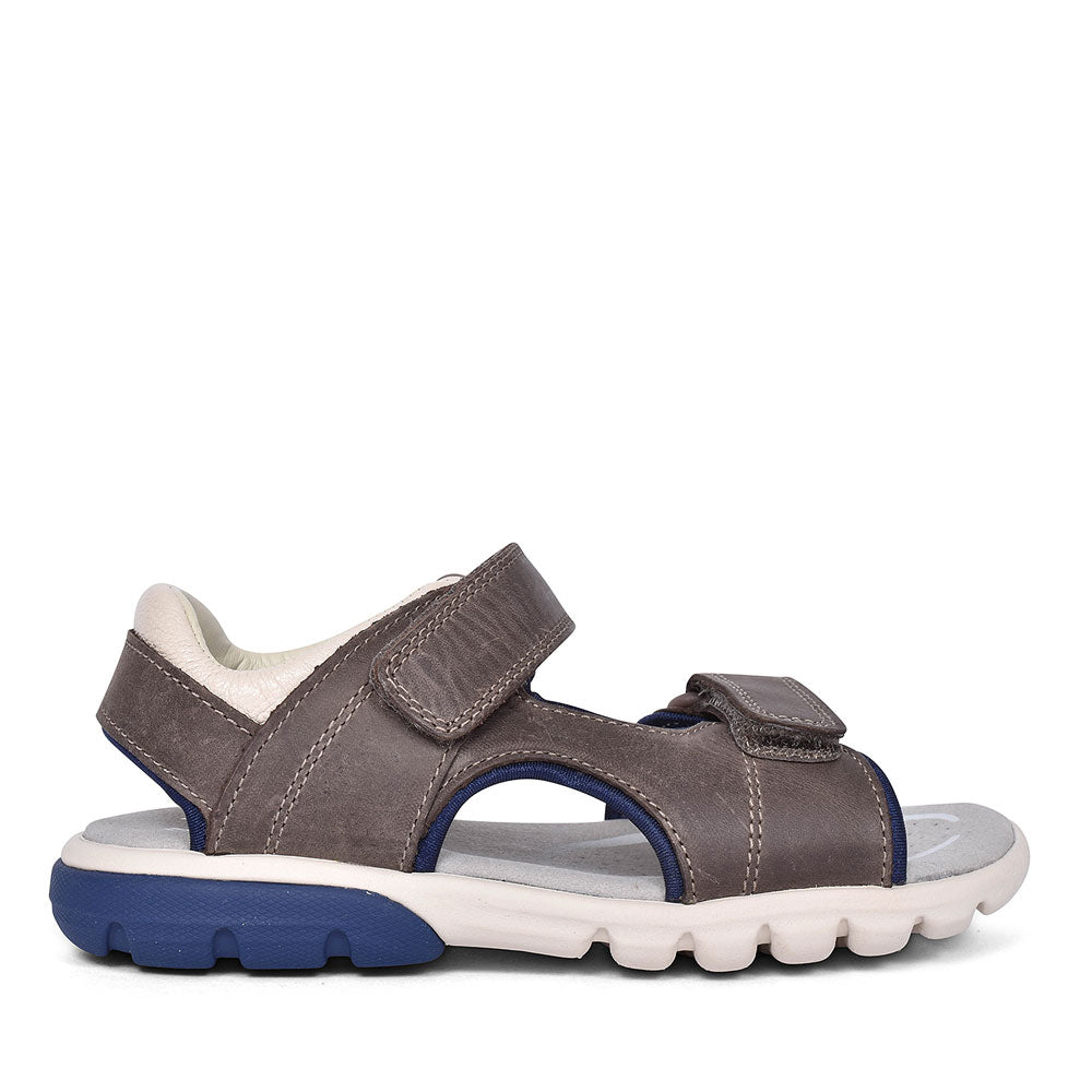 CLARKS ROCCO WAVE LEATHER SANDALS FOR BOYS in KIDS COL G