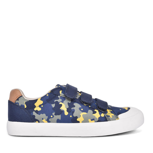 CLARKS COMIC TRICK CAMO BOYS CANVAS SHOES in KIDS COL G