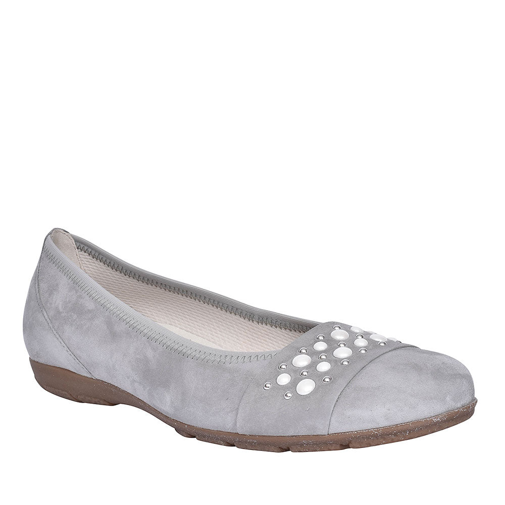 GABOR ELECTRA WOMENS BALLERINA PUMPS in STONE
