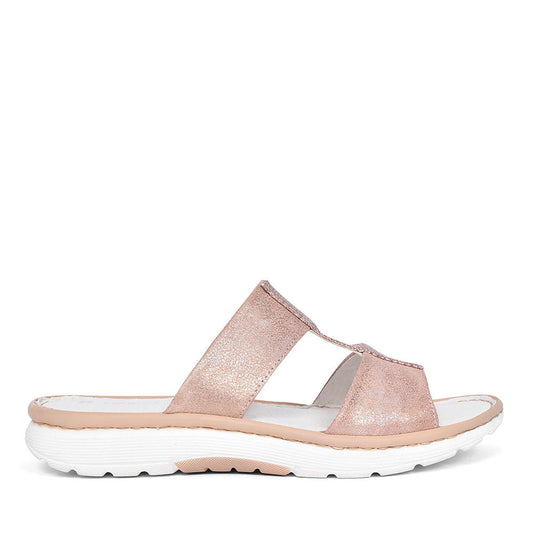 MARCO TOZZI CASUAL SLIP ON SANDALS FOR LADIES in ROSE