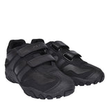 Crush Velcro Shoe For Boys In Blk Leather