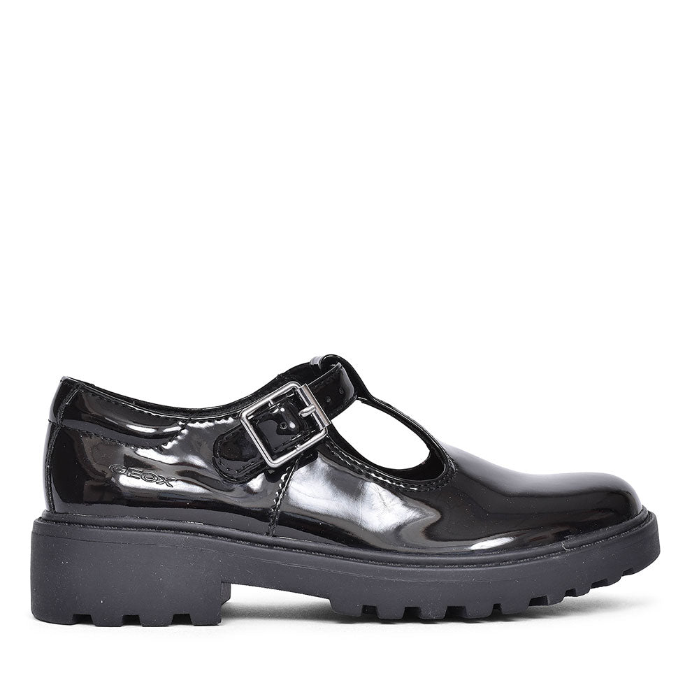 Girls J8420e Casey Shoe In Blk Patent
