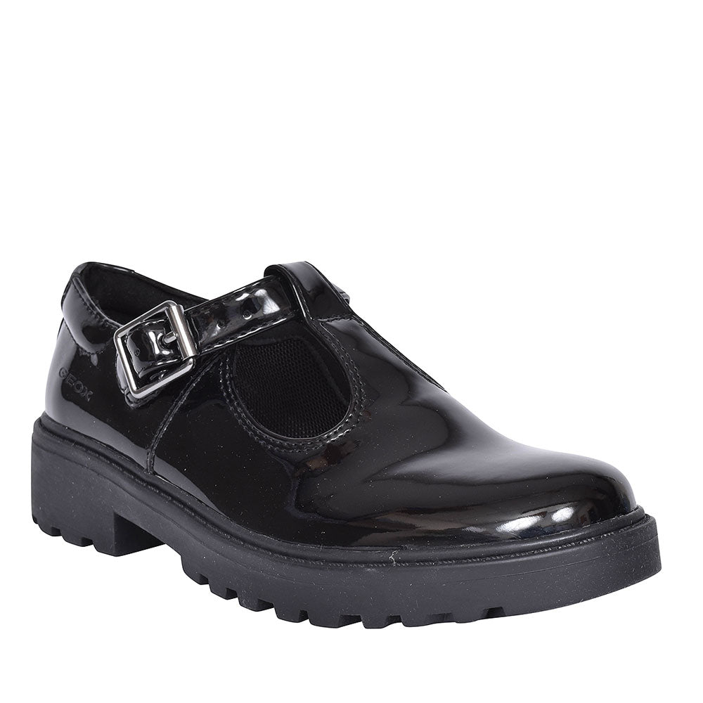 Girls J8420e Casey Shoe In Blk Patent