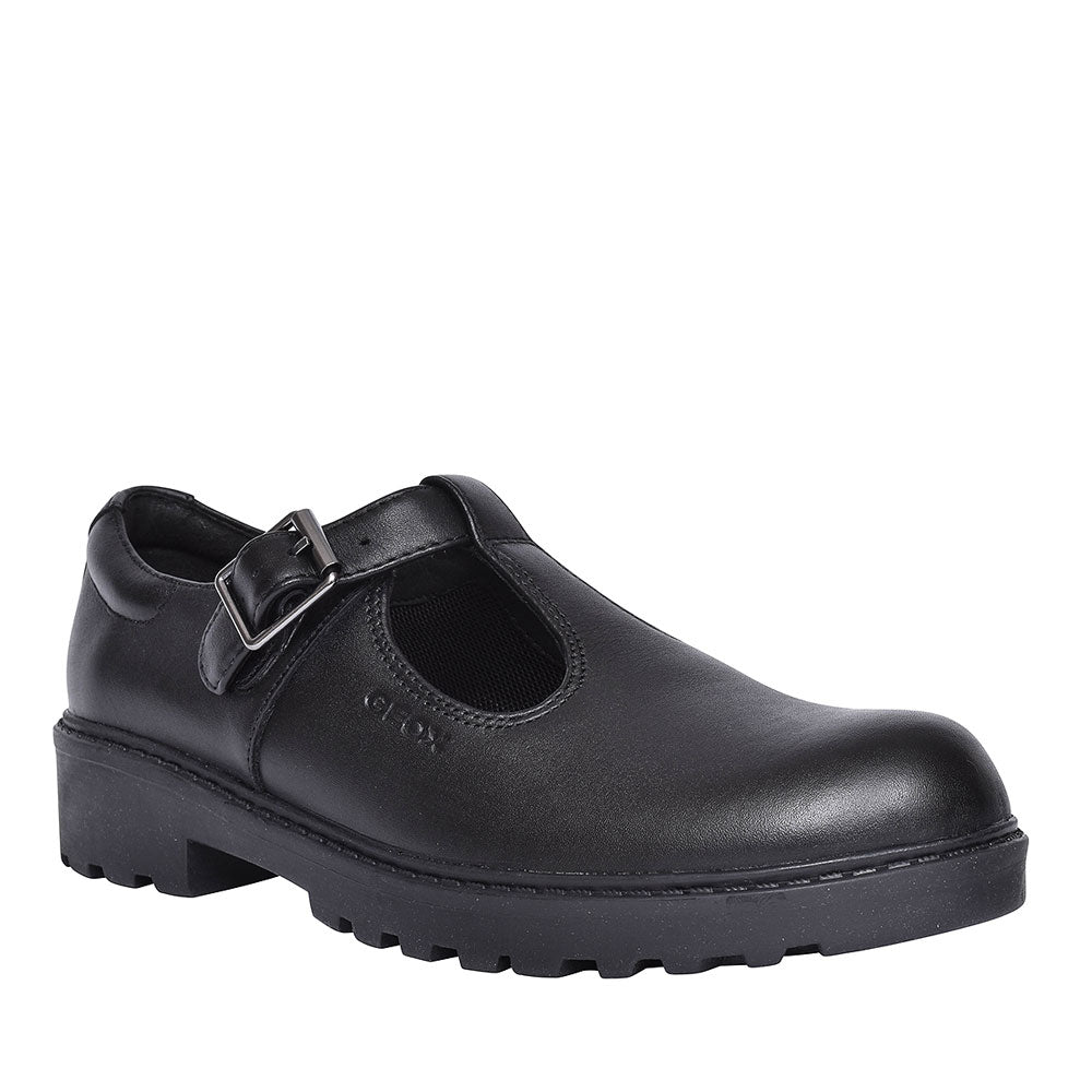 Girls J8420e Casey Shoe For Girls In Blk Leather