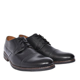 Becken Cap Leather H-fit Shoe For Men In Blk Leather