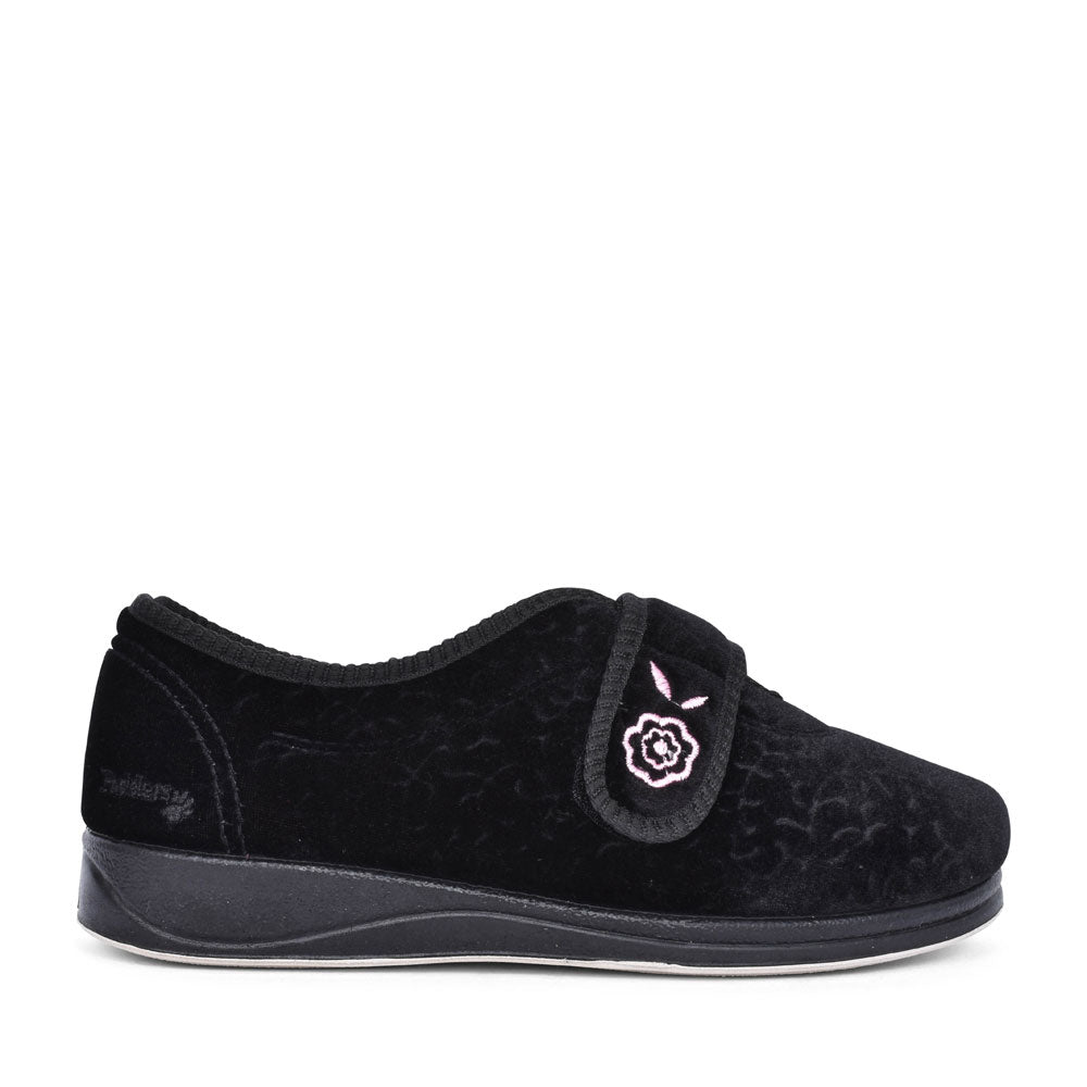 Camilla Flower Slipper For Ladies In Black