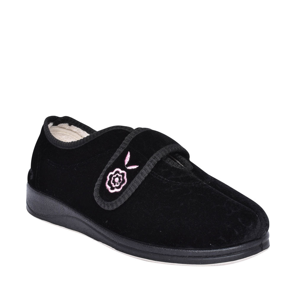 Camilla Flower Slipper For Ladies In Black