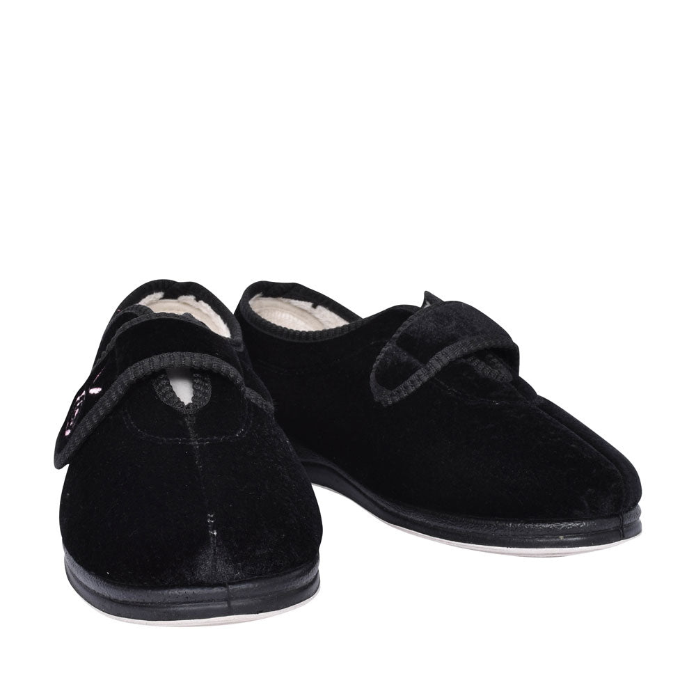 Camilla Flower Slipper For Ladies In Black