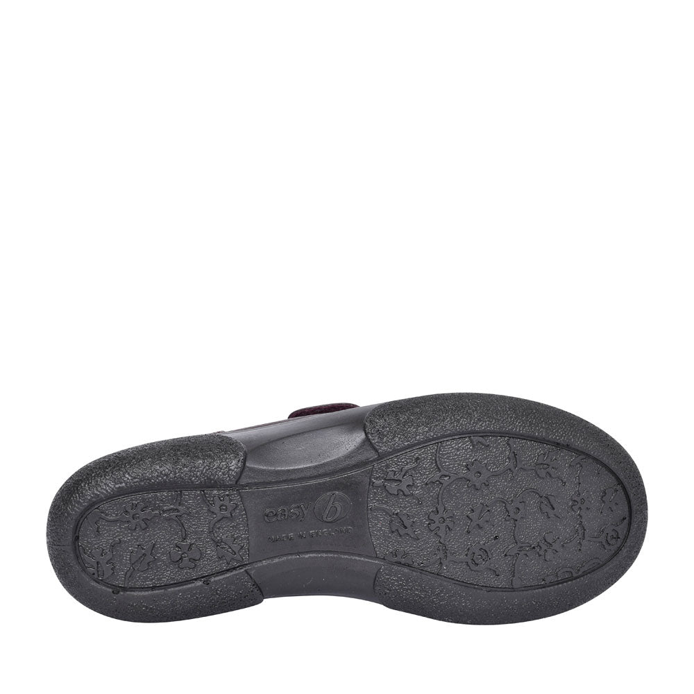 Ladies Keswick 2v Velcro Shoe In Burgandy