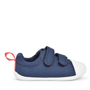 Boys Pre-walker Roam Craft Navy Canvas Shoe  In Kids F Fit