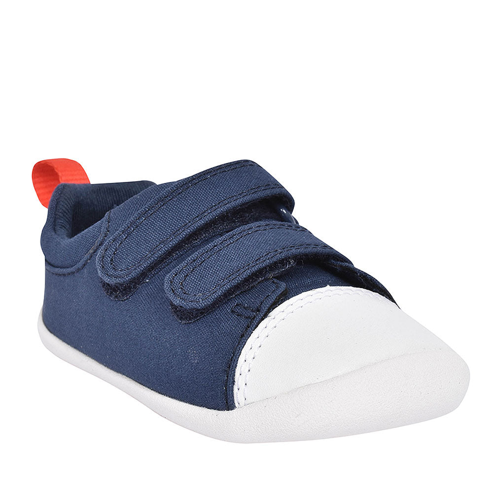Boys Pre-walker Roam Craft Navy Canvas Shoe  In Kids F Fit