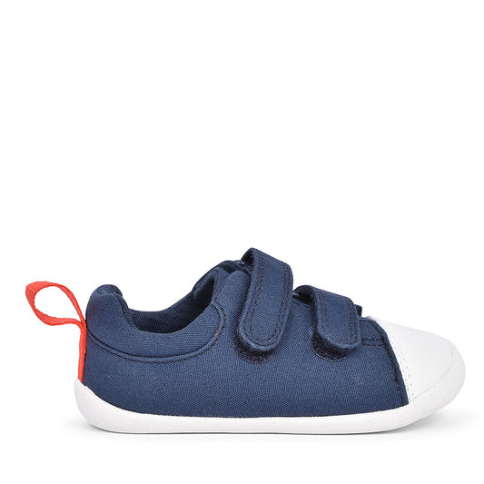Boys Pre-walker Roam Craft Navy Canvas Shoe  In Kids G Fit