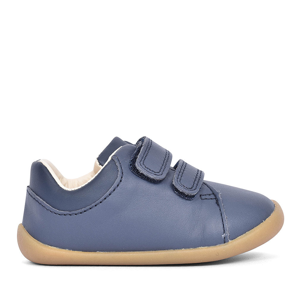 Boys Pre-walker Roamer Craft Navy Leather Shoe  In Kids F Fit