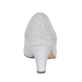 300 Mid Heel Court Shoe For Ladies In Silver