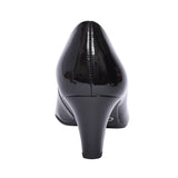 300 Mid Heel Court Shoe For Ladies In Blk Patent