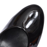 300 Mid Heel Court Shoe For Ladies In Blk Patent