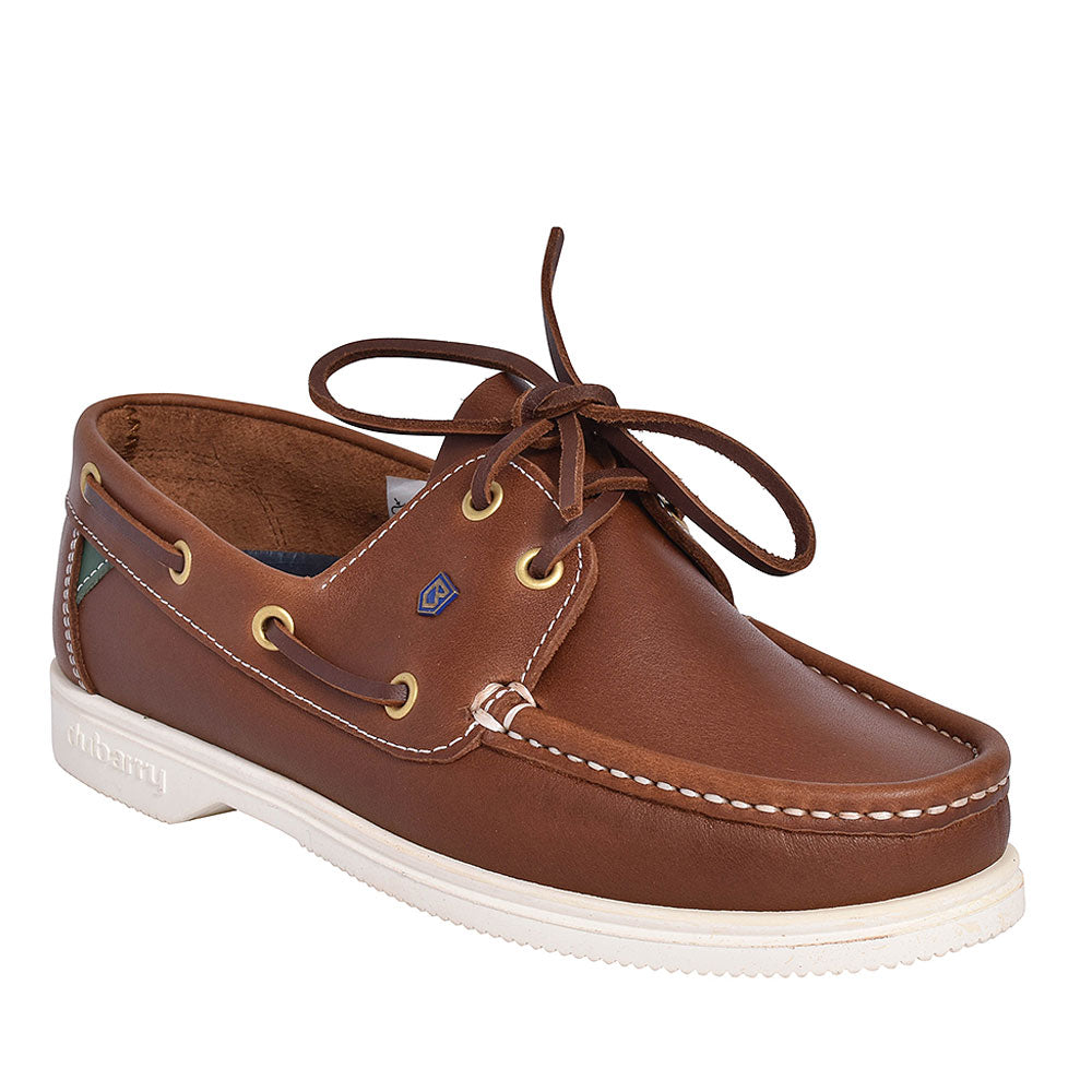 Unisex Admirals Leather Boat Shoe In Brown