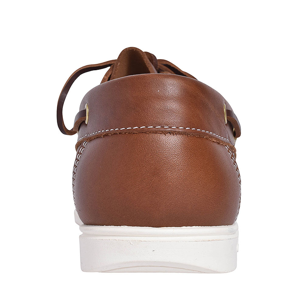 Unisex Admirals Leather Boat Shoe In Brown