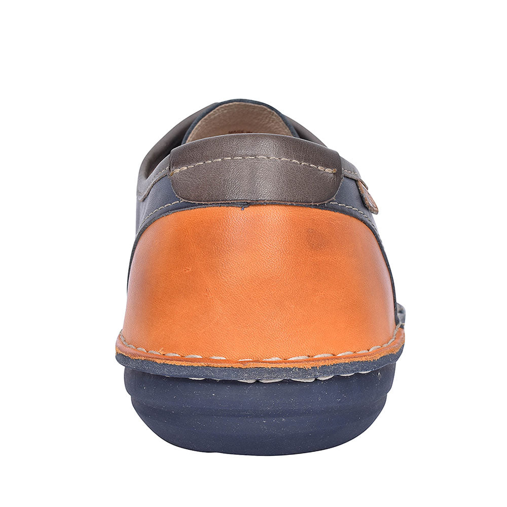 Santiago Leather Laced Shoe For Men In Navy