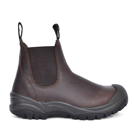 Chukka Slip On Safety Boots For Men In Brown