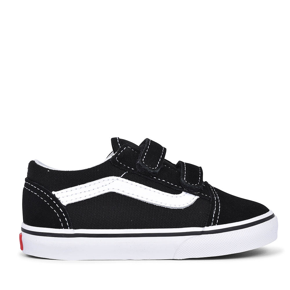 Old Skool V Double Velcro Trainer For Boys In Black