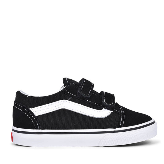 Old Skool V Double Velcro Trainer For Boys In Black
