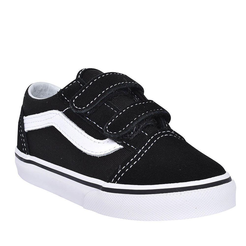 Old Skool V Double Velcro Trainer For Boys In Black