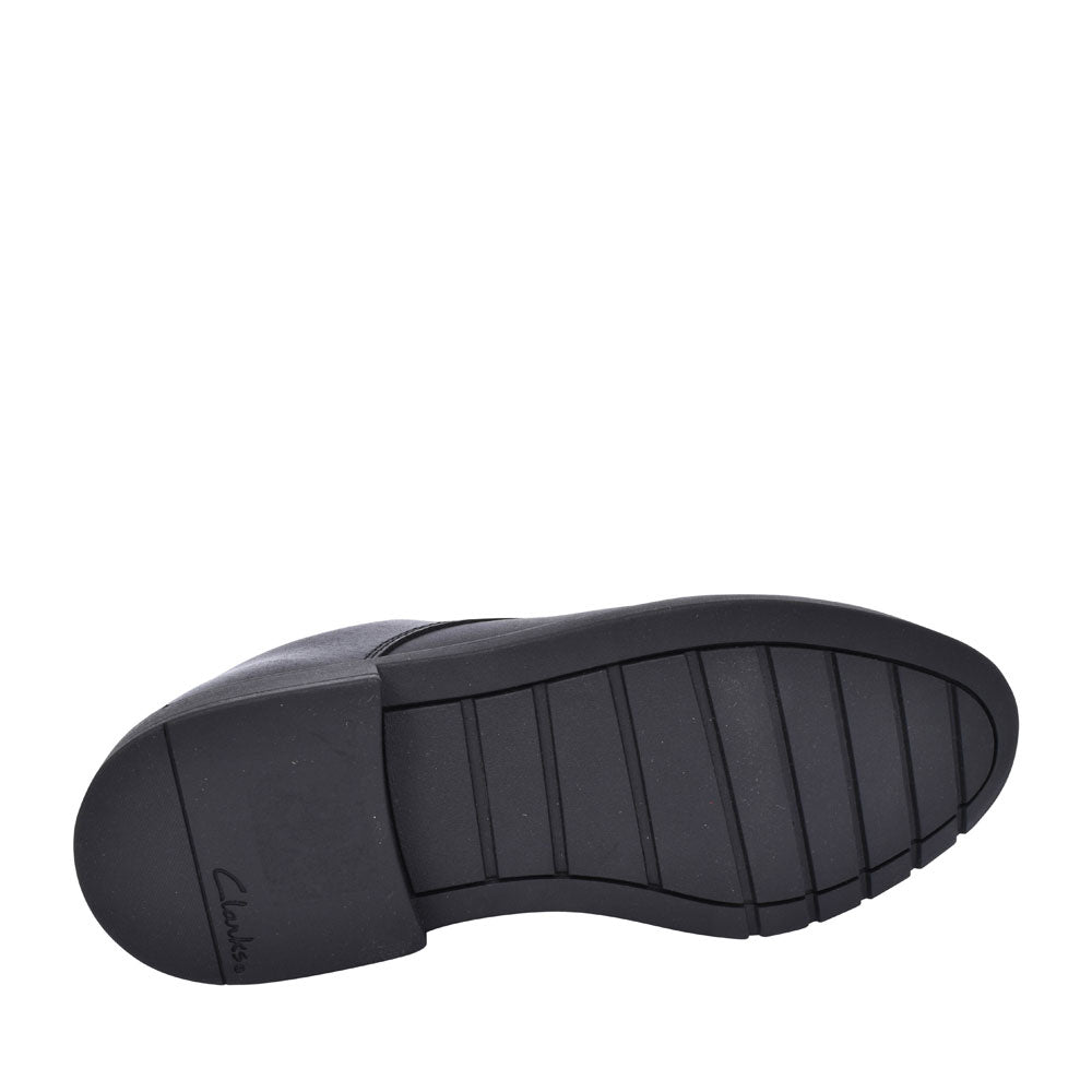 Scala Loop Black Leather Laced Shoe For Boys In Kids G Fit