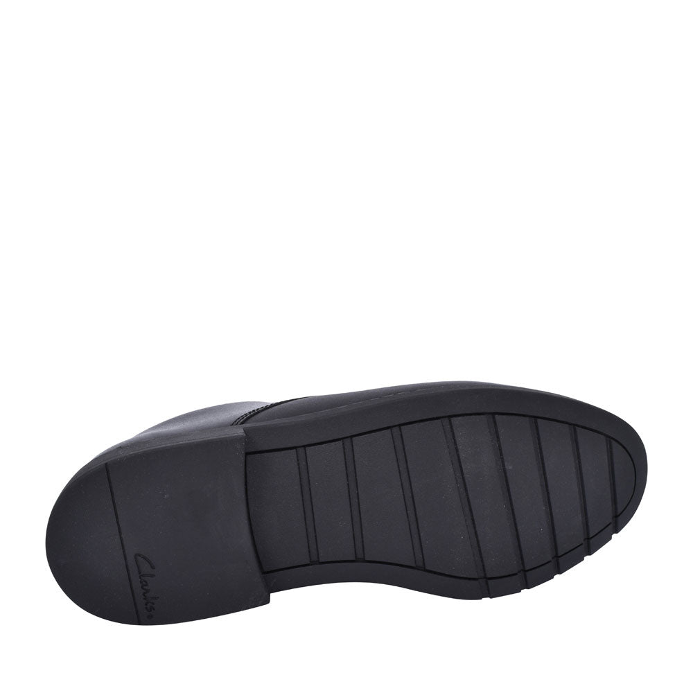 Scala Loop Black Leather Laced Shoe For Boys In Kids F Fit