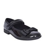 Girls Scala Tap Black Leather Velcro Shoe In Kids F Fit