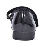 Girls Scala Tap Black Leather Velcro Shoe In Kids G Fit