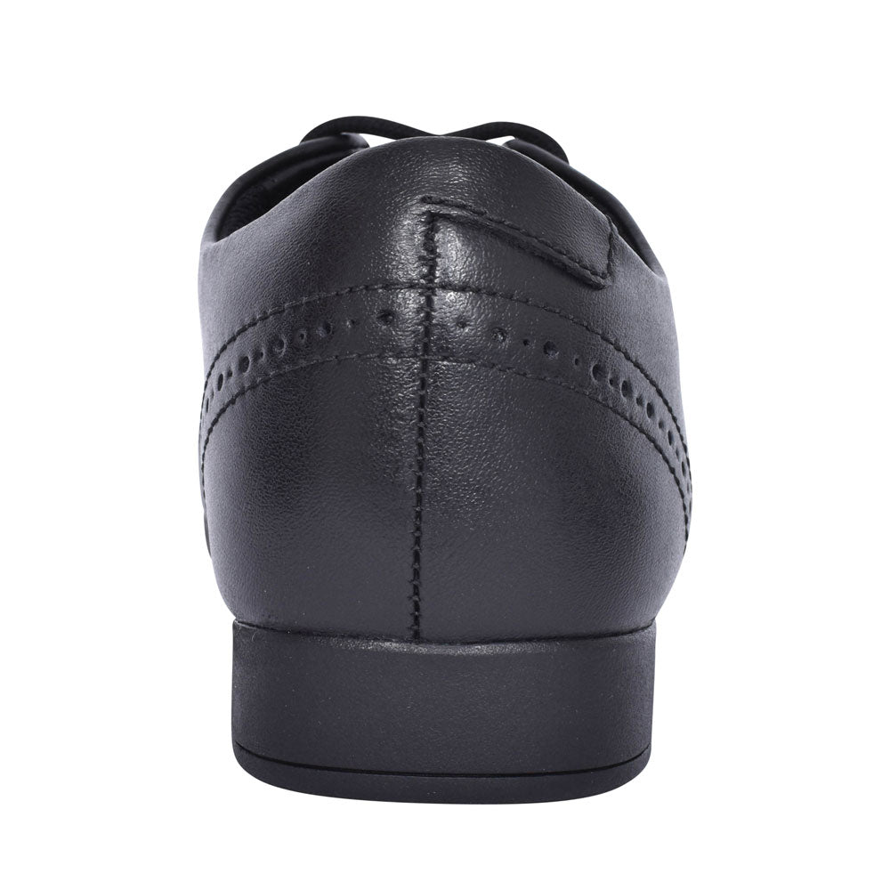 Scala Lace Black Leather Laced Shoe For Girls In Kids F Fit