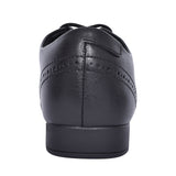 Scala Lace Black Leather Laced Shoe For Girls In Kids H Fit