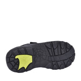 Tarantula Black Leather Velcro Shoe For Boys In Kids G Fit