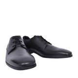 Academy Black Leather Laced Shoe For Boys In Kids F Fit