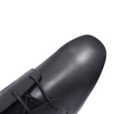 Academy Black Leather Laced Shoe For Boys In Kids F Fit
