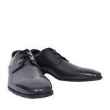 Academy Black Leather Laced Shoe For Boys In Kids F Fit