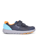 Rex Quest Navy Combi Velcro Shoe For Boys In Kids F Fit