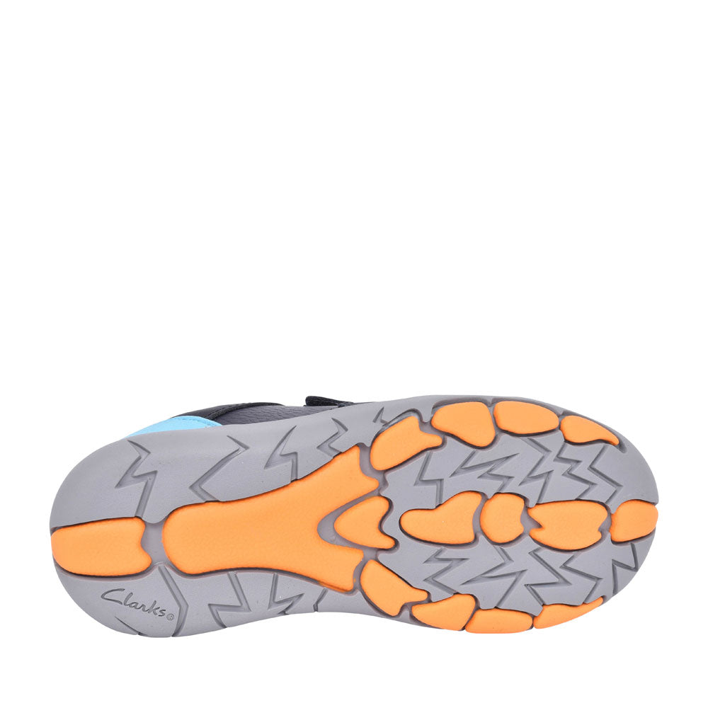 Rex Quest Navy Combi Velcro Shoe For Boys In Kids F Fit