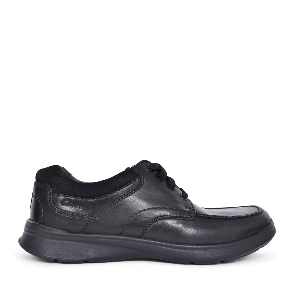 Cotrell Edge Leather H Fit Laced Shoe For Men In Blk Leather