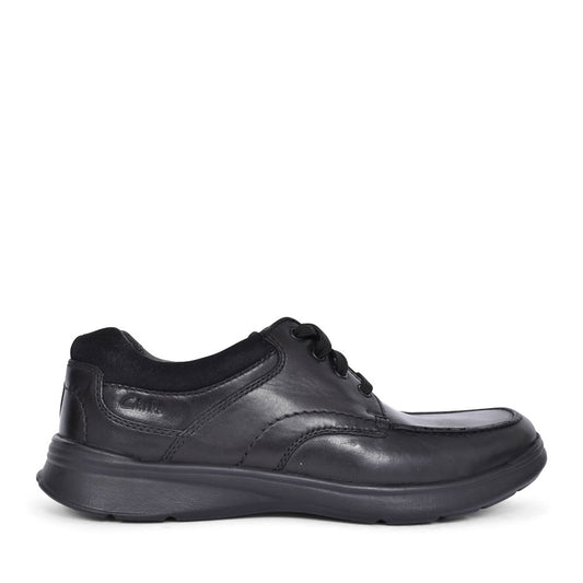 Cotrell Edge Leather H Fit Laced Shoe For Men In Blk Leather