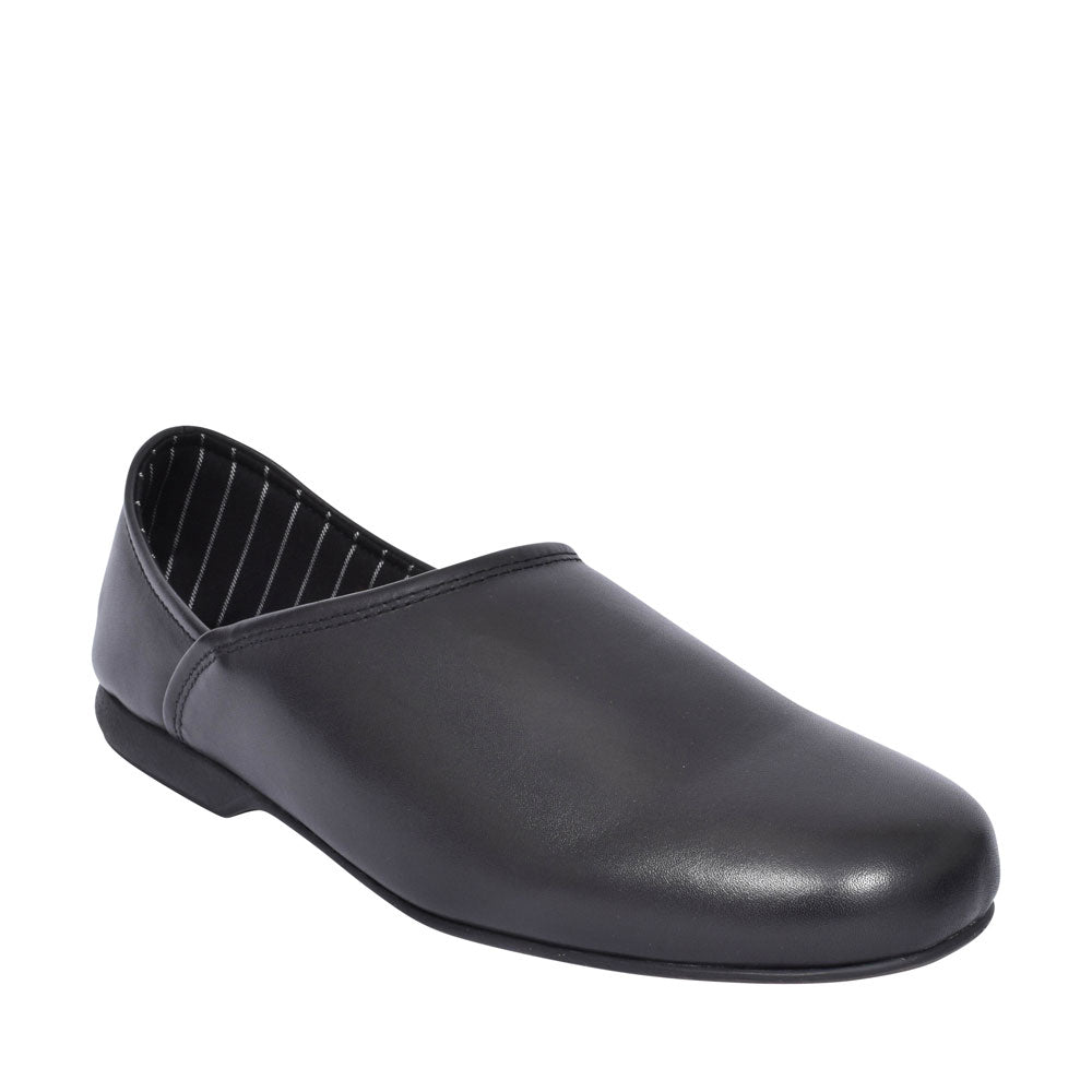 Harston Elite Leather G Fit Slipper For Men In Black