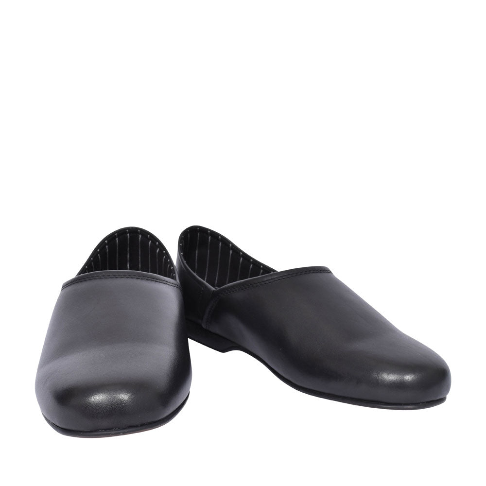 Harston Elite Leather G Fit Slipper For Men In Black