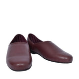 Harston Elite Leather G Fit Slipper For Men In Burgandy