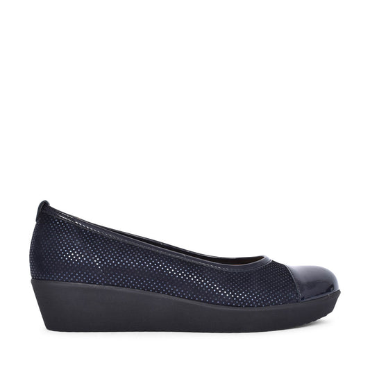 Orient 36.471 Casual Slip On Wedge Shoe For Ladies In Navy