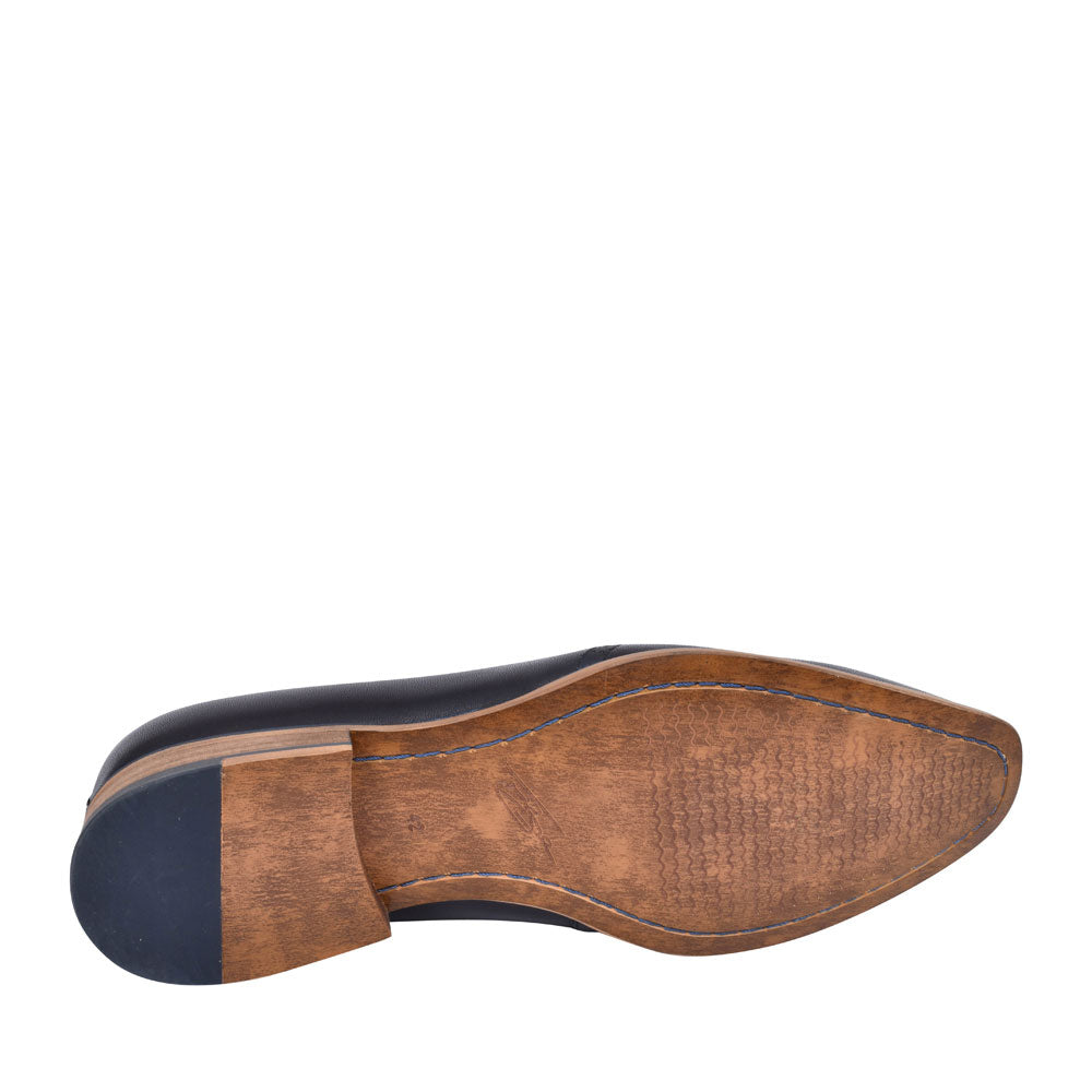 Twickenham Punch Detail Brogue Shoe For Men In Navy