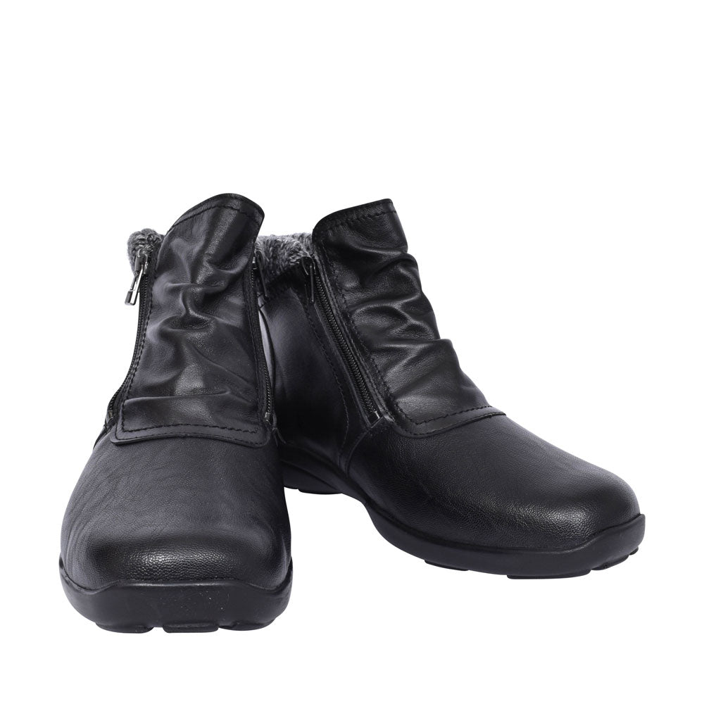 Ladies Stoke 2v Extra Wide Ankle Boot In Black